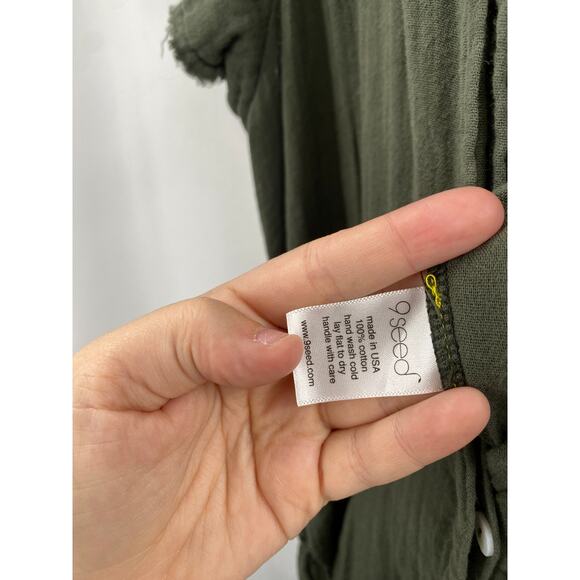 9seed S green cotton gauze jumpsuit - Picture 4 of 4